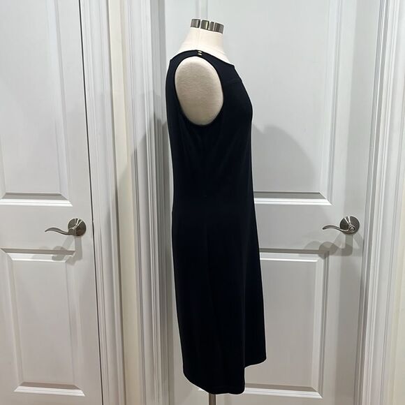 St. John Collection 70% Wool Knit Sheath Dress Size 12 Black (read description) - Picture 6 of 16